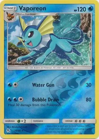Vaporeon 18/68 Reverse Rare