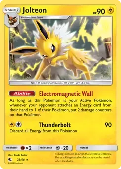 Jolteon 23/68 Non-Holo Rare