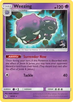 Weezing 29/68 Non-Holo Rare