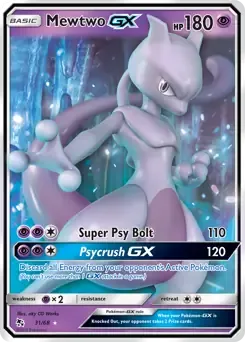 Mewtwo GX 31/68 Holo Rare GX