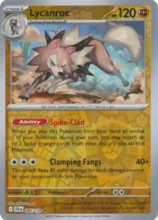 Lycanroc 85/159 Reverse Rare