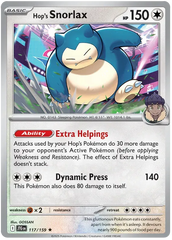 Hop's Snorlax 117/159 Holo Rare