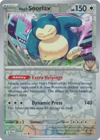 Hop's Snorlax 117/159 Reverse Rare
