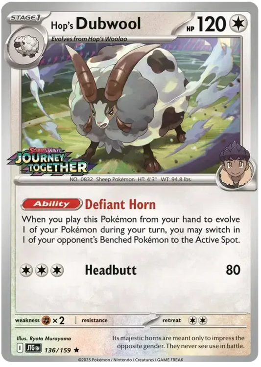 Hop's Dubwool 136/159 Holo Rare