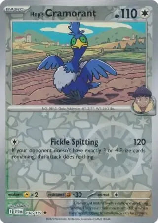 Hop's Cramorant 138/159 Reverse Uncommon