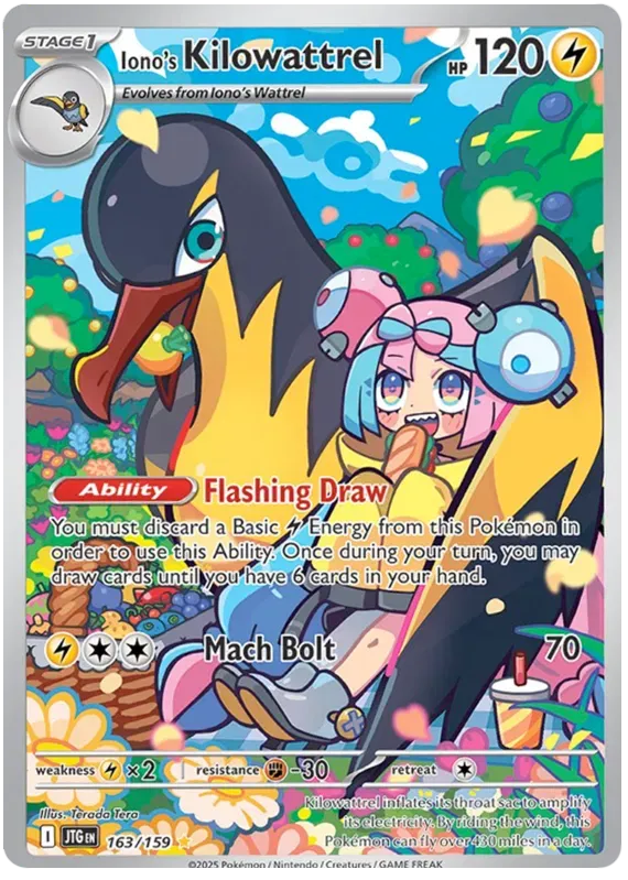 Iono's Kilowattrel 163/159 Illustration Rare