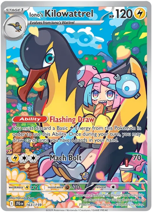 Iono's Kilowattrel 163/159 Illustration Rare