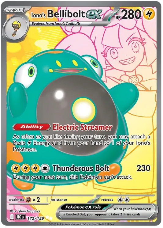 Iono's Bellibolt ex 172/159 Ultra Rare ex