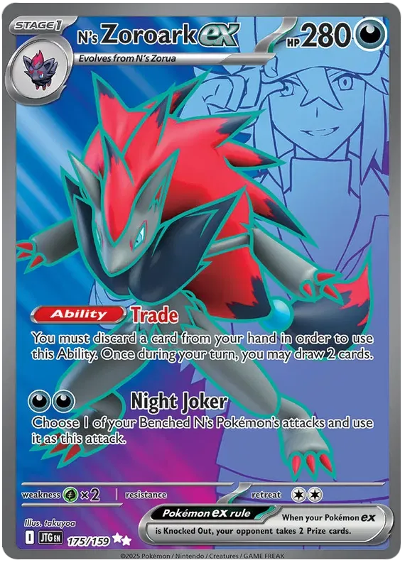 N's Zoroark ex 175/159 Ultra Rare ex