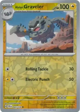 Alolan Graveler 45/159 Reverse Common