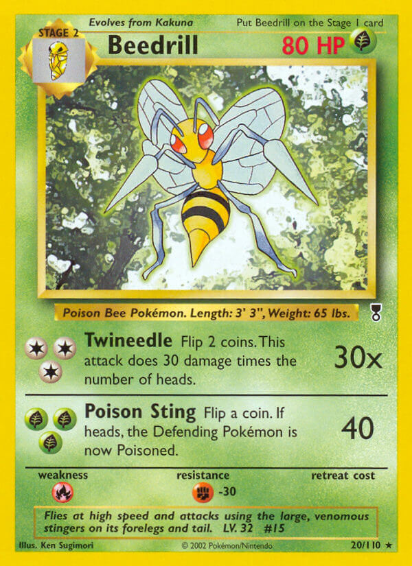 Beedrill 20/110 Non-Holo Rare - MissingNo.