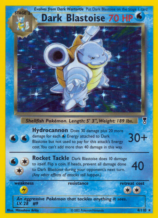 Dark Blastoise 4/110 Reverse Rare - MissingNo.