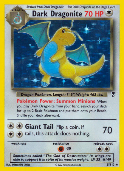 Dark Dragonite 5/110 Reverse Rare - MissingNo.