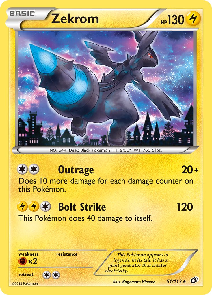 Zekrom 51/113 Holo Rare - MissingNo.