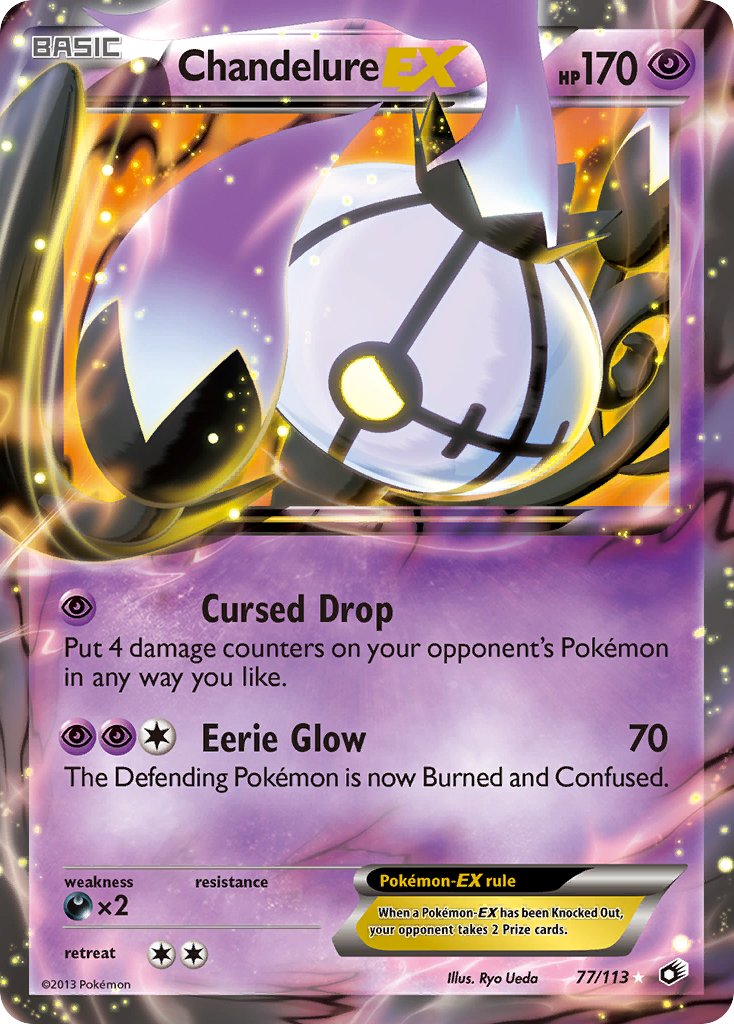 Chandelure EX 77/113 Holo Rare EX - MissingNo.