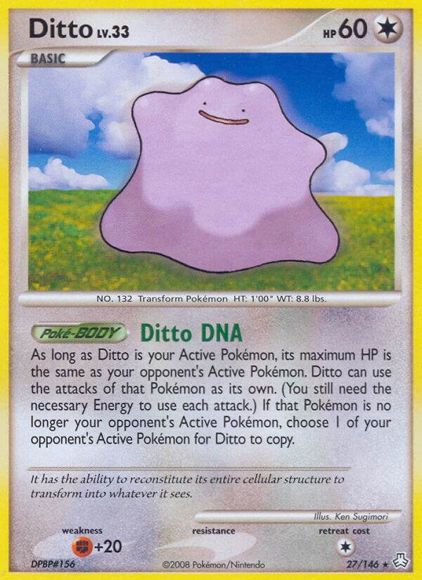 Ditto 27/146 Reverse Rare - MissingNo.