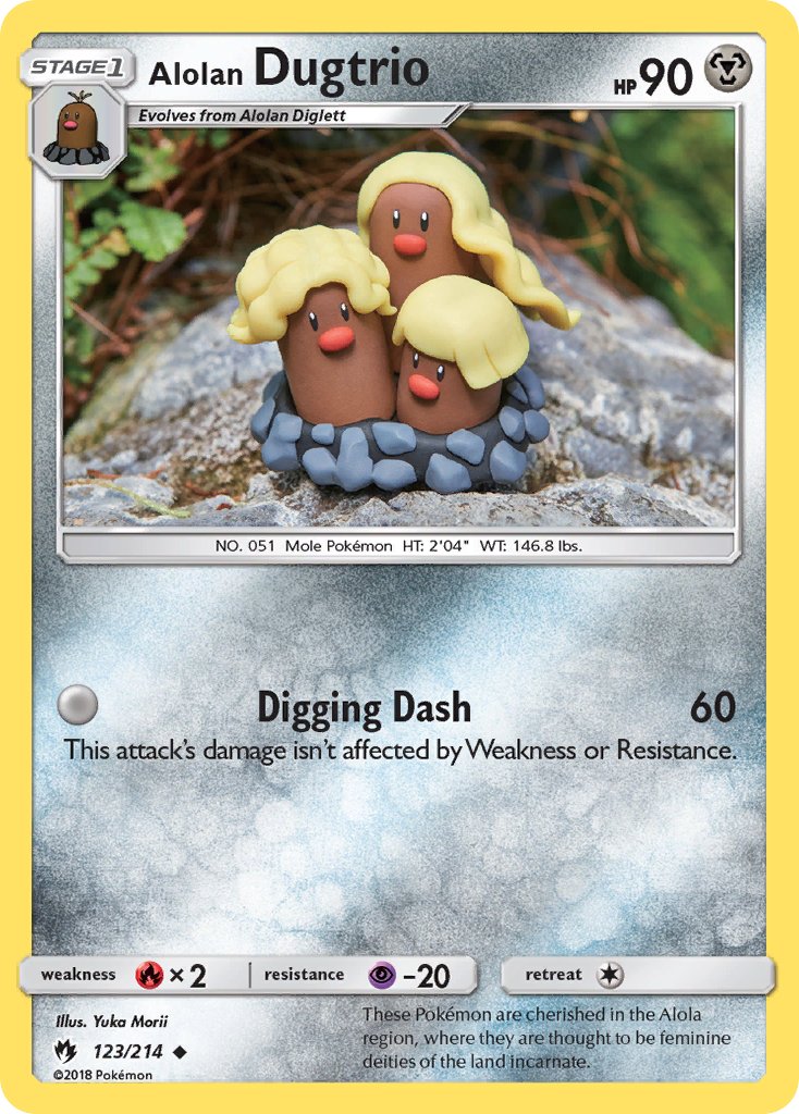 Alolan Dugtrio 123/214 Reverse Uncommon - MissingNo.