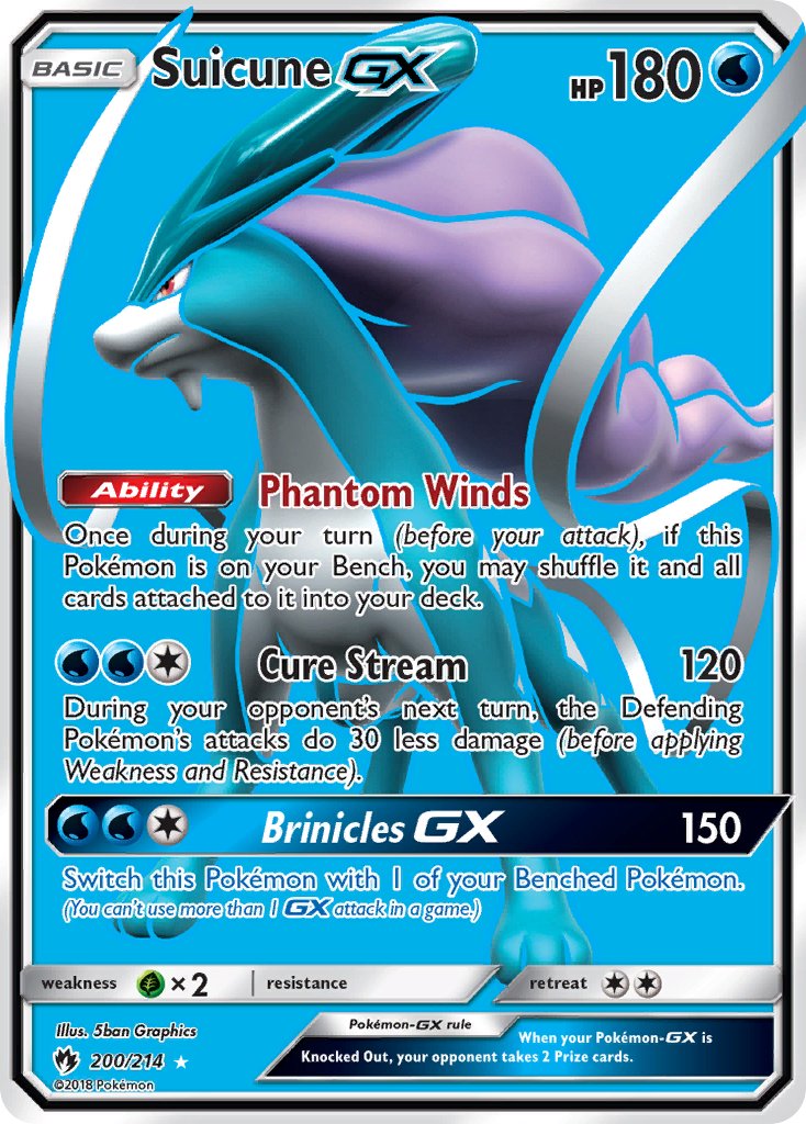 Suicune GX 200/214 Holo Ultra Rare GX - MissingNo.