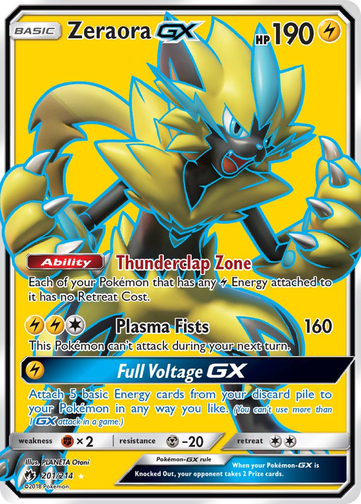 Zeraora GX 201/214 Holo Ultra Rare GX - MissingNo.