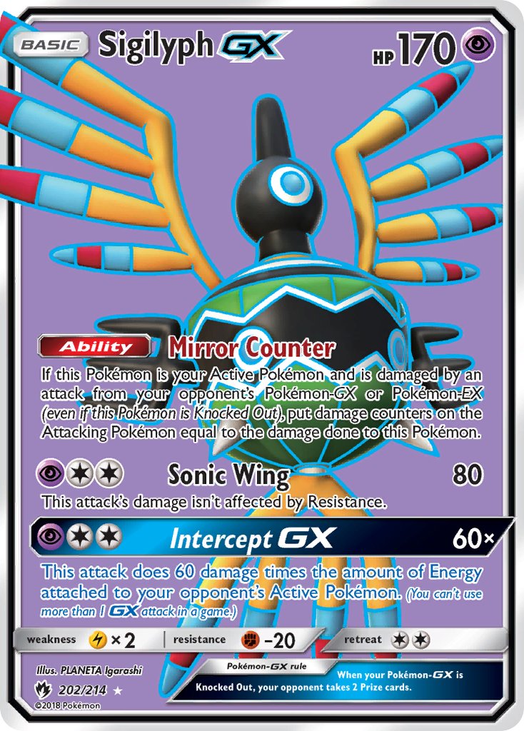 Sigilyph GX 202/214 Holo Ultra Rare GX - MissingNo.