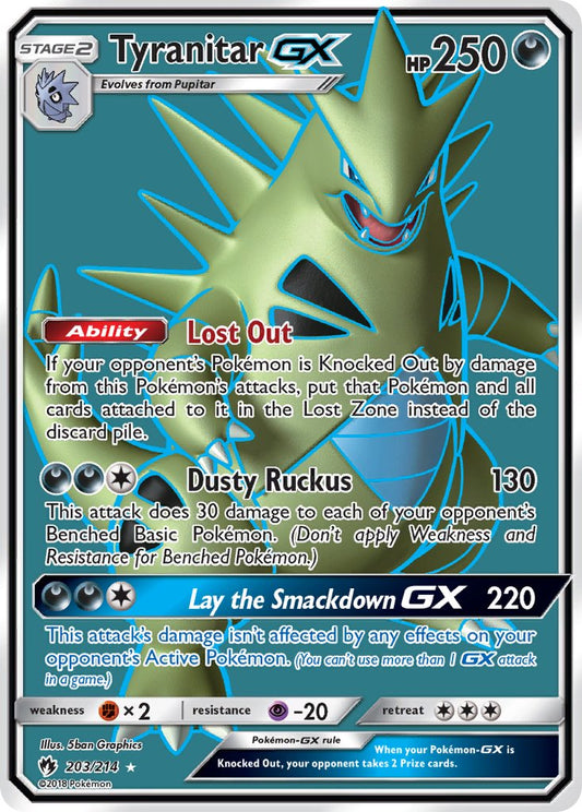 Tyranitar GX 203/214 Holo Ultra Rare GX - MissingNo.