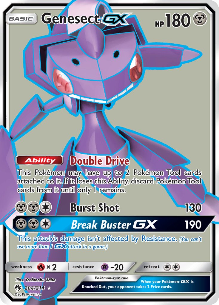 Genesect GX 204/214 Holo Ultra Rare GX - MissingNo.