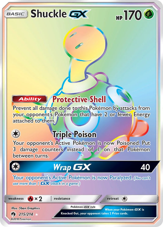 Shuckle GX 215/214 Rainbow Secret Rare GX - MissingNo.