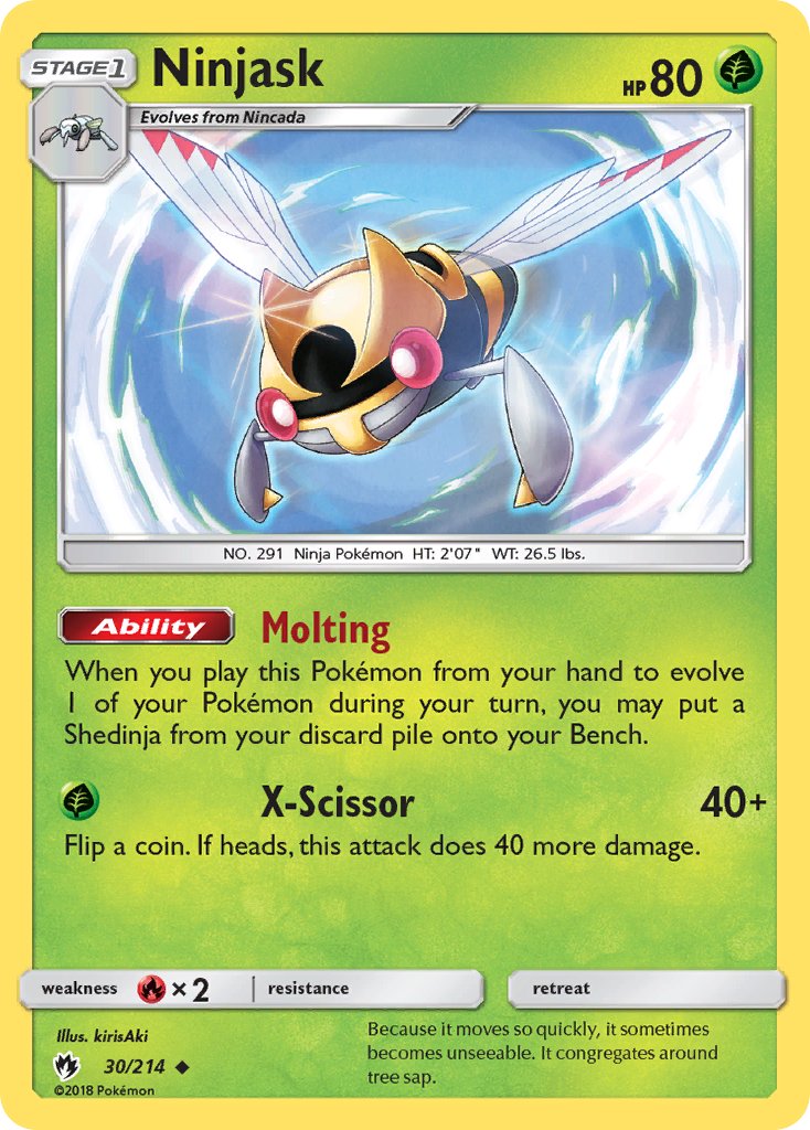 Ninjask 30/214 Reverse Uncommon - MissingNo.