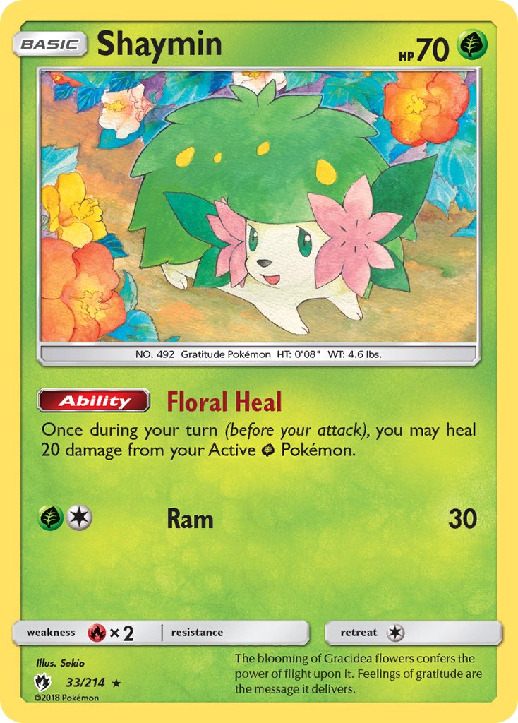 Shaymin 33/214 Reverse Rare - MissingNo.