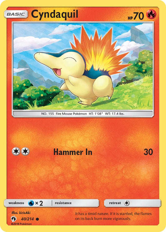 Cyndaquil 40/214 Reverse Common - MissingNo.