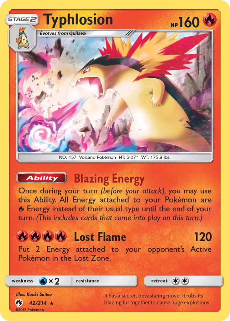 Typhlosion 42/214 Reverse Rare - MissingNo.