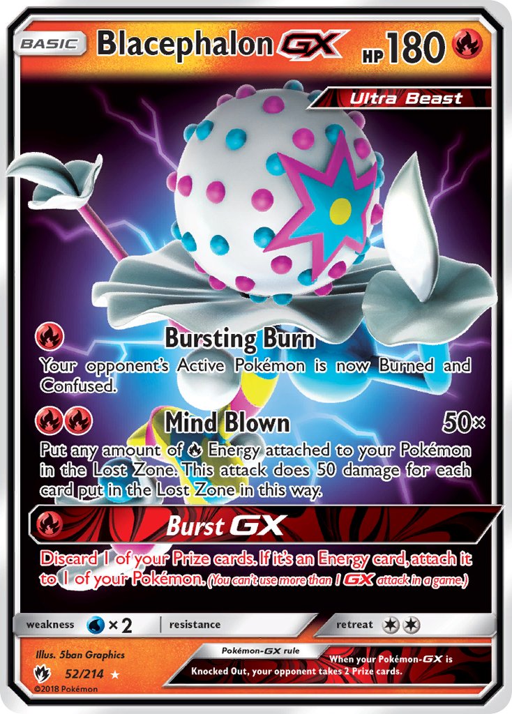 Blacephalon GX 52/214 Holo Rare Ultra Beast GX - MissingNo.