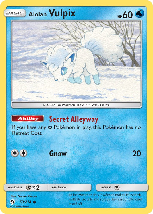 Alolan Vulpix 53/214 Reverse Common - MissingNo.