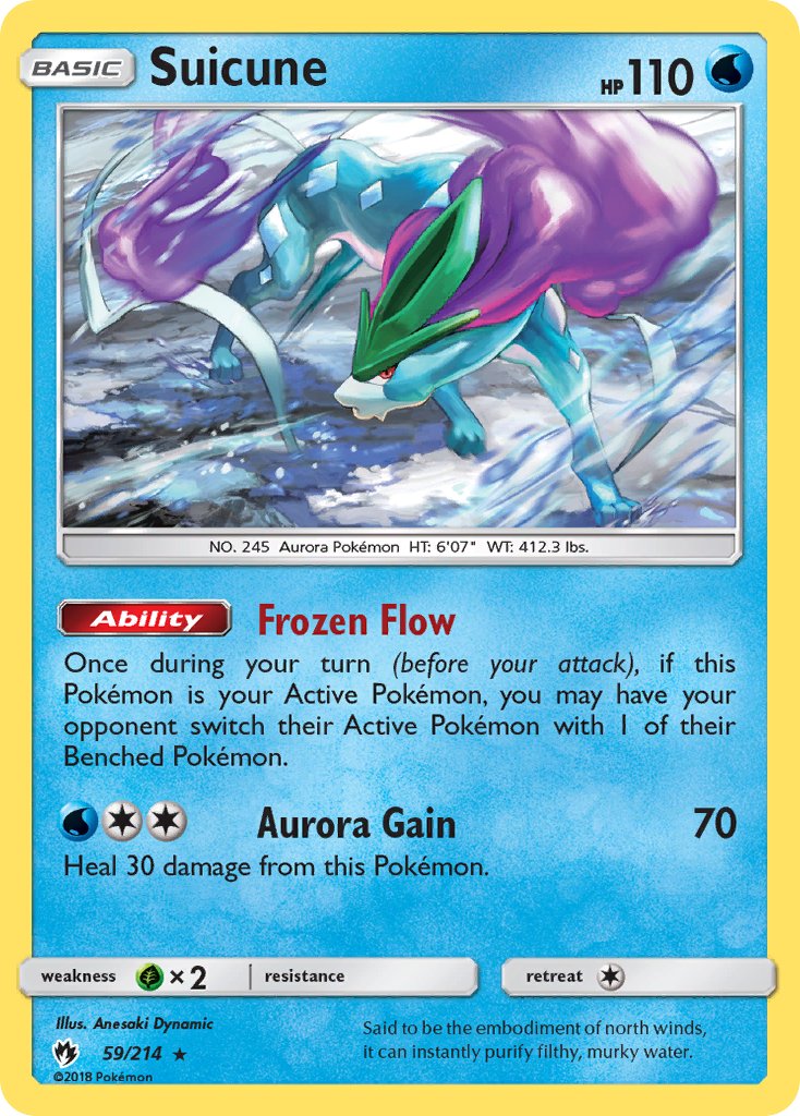 Suicune 59/214 Cosmos Holo "Legendary Pokémon" Stamp Gift with Purchase Exclusive - MissingNo.