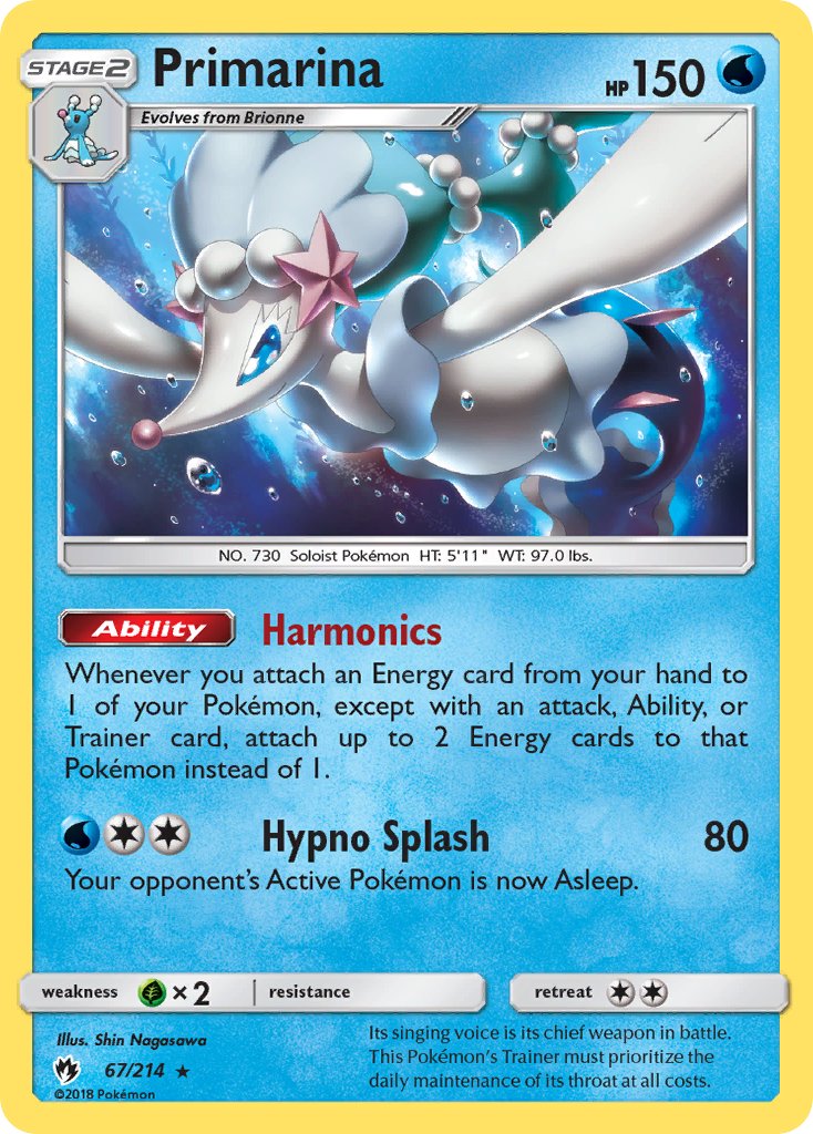 Primarina 67/214 Reverse Rare - MissingNo.