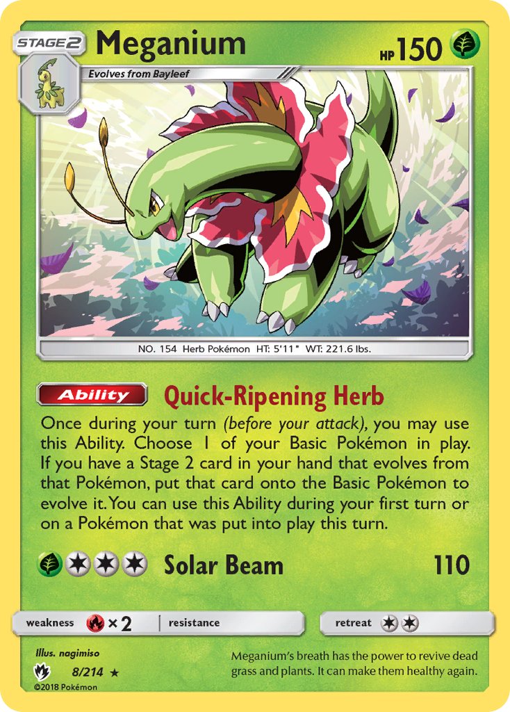 Meganium 8/214 Holo Rare - MissingNo.
