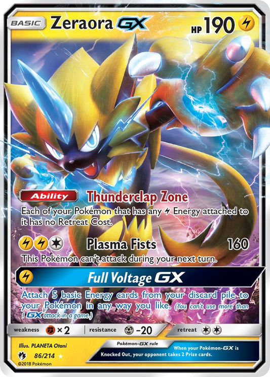 Zeraora GX 86/214 Holo Rare GX - MissingNo.