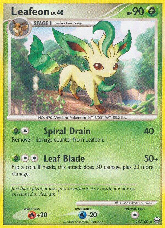 Leafeon 24/100 Reverse Rare - MissingNo.