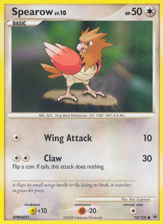 Spearow 74/100 Reverse Common - MissingNo.