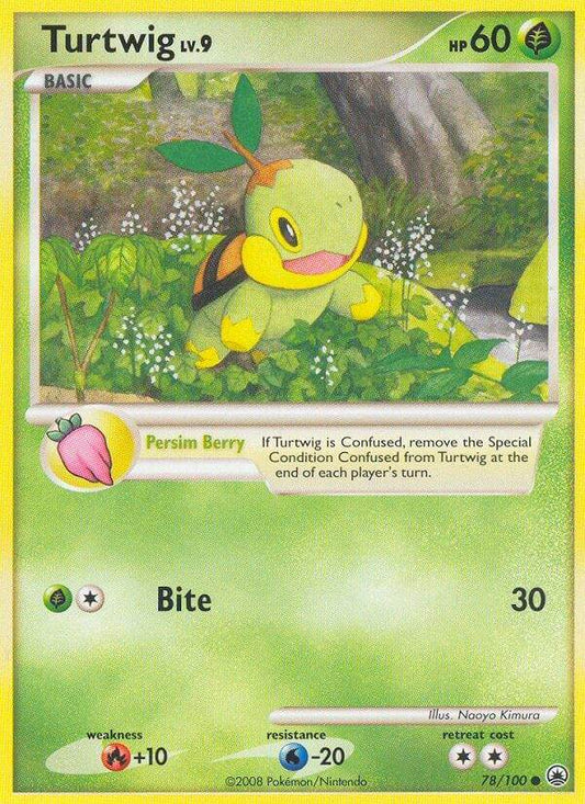 Turtwig 78/100 Gold Snowflake Stamp Pokémon Countdown Calendar Exclusive - MissingNo.