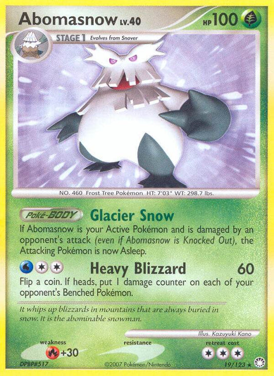Abomasnow 19/123 Gold Snowflake Stamp Pokémon Countdown Calendar Exclusive - MissingNo.