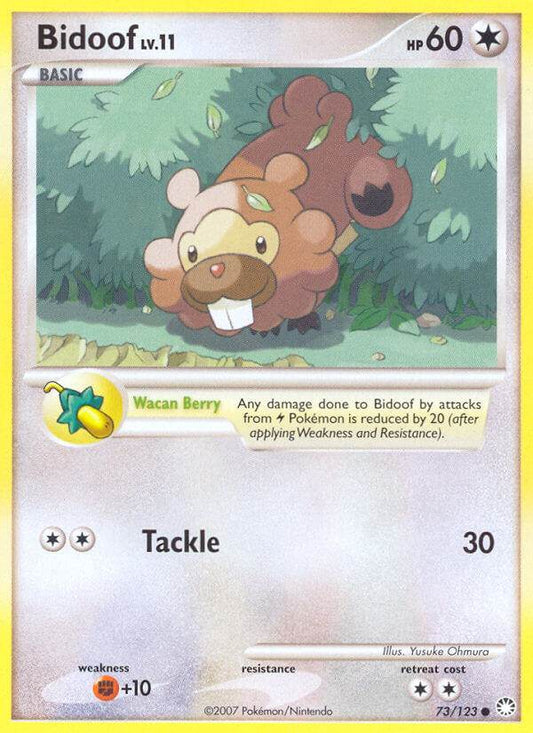 Bidoof 73/123 Gold Snowflake Stamp Pokémon Countdown Calendar Exclusive - MissingNo.