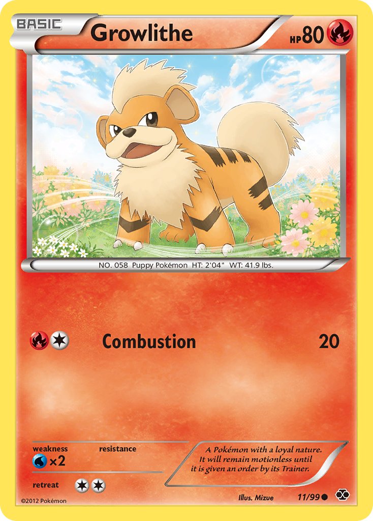 Growlithe 11/99 Reverse Common - MissingNo.