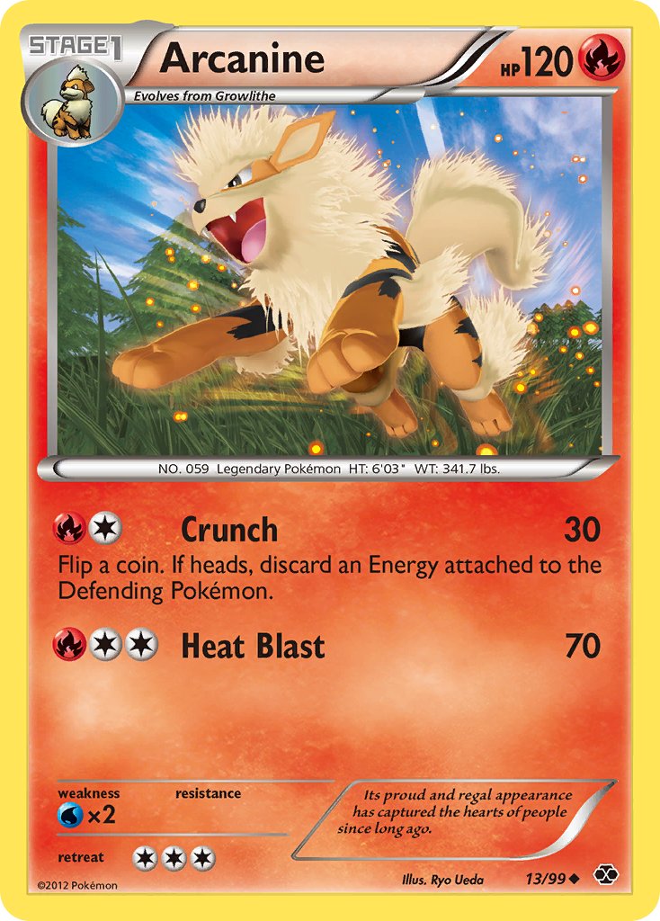 Arcanine 13/99 Reverse Uncommon - MissingNo.