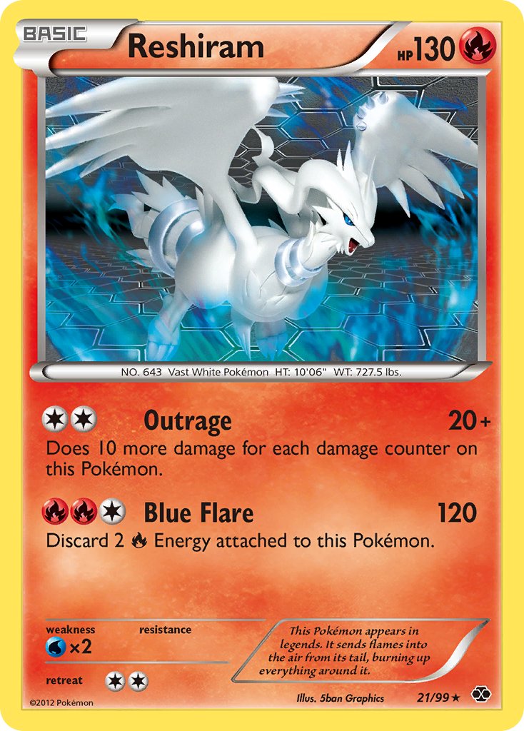 Reshiram 21/99 Non-Holo Rare - MissingNo.