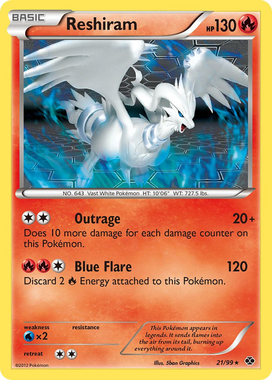 Reshiram 21/99 Reverse Rare - MissingNo.
