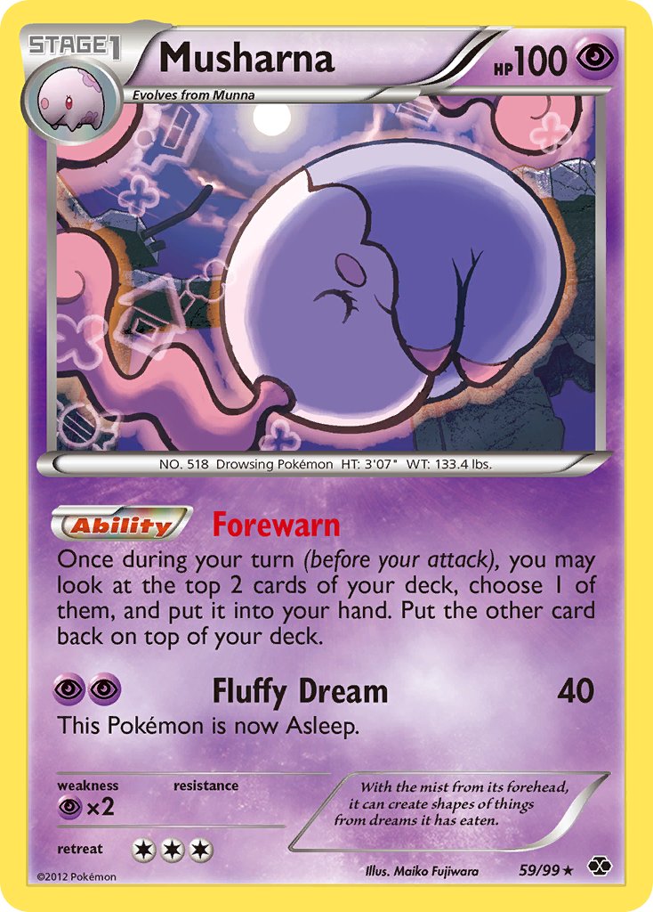 Musharna 59/99 Non-Holo Rare - MissingNo.