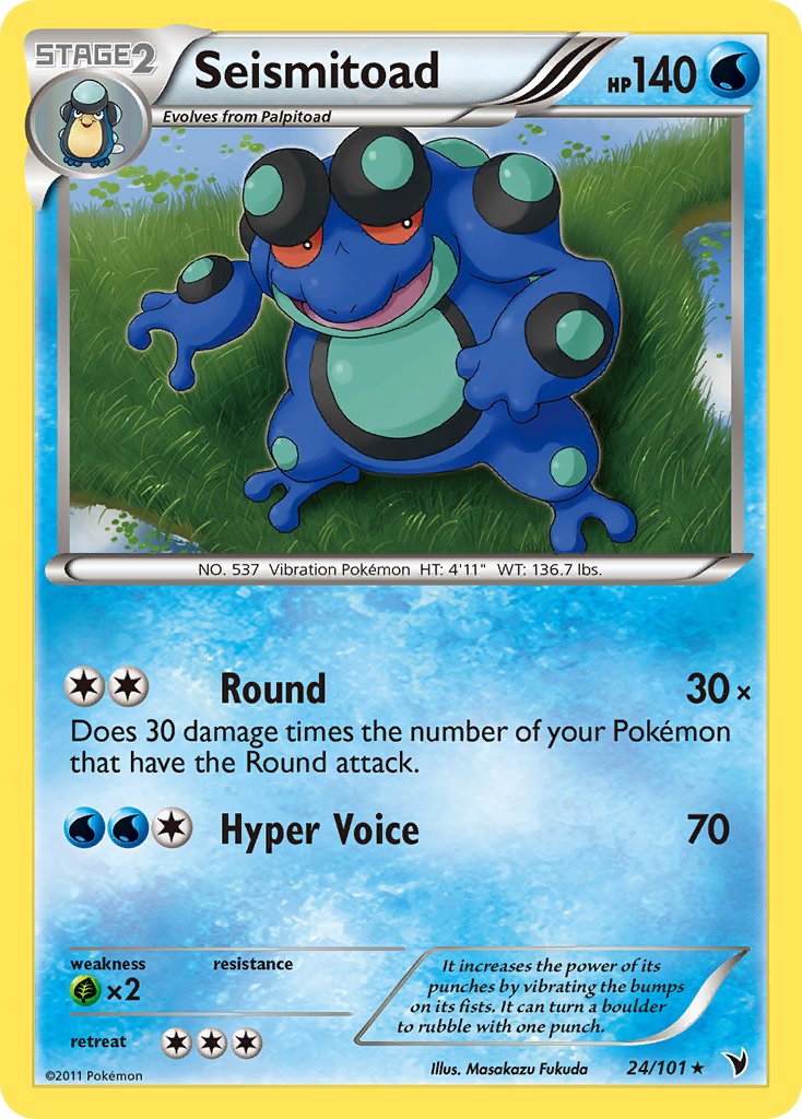 Seismitoad 24/101 Non-Holo Rare - MissingNo.