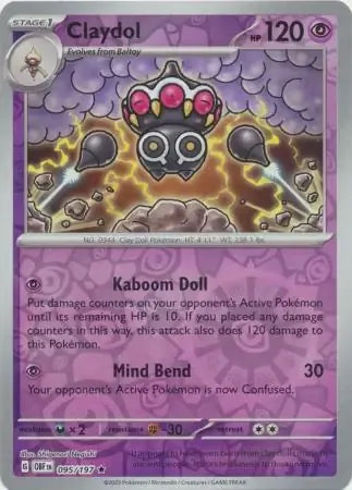 Claydol 95/197 Reverse Rare