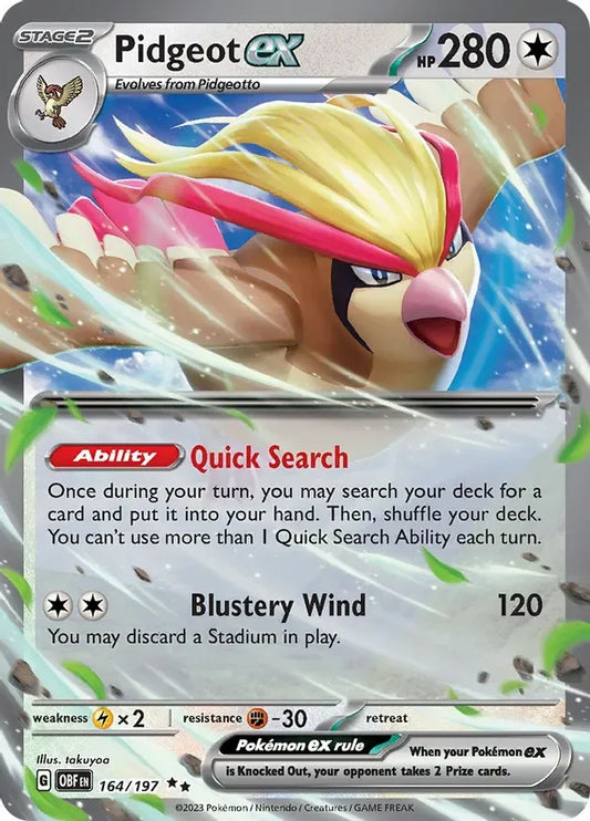Pidgeot ex 164/197 Double Rare ex